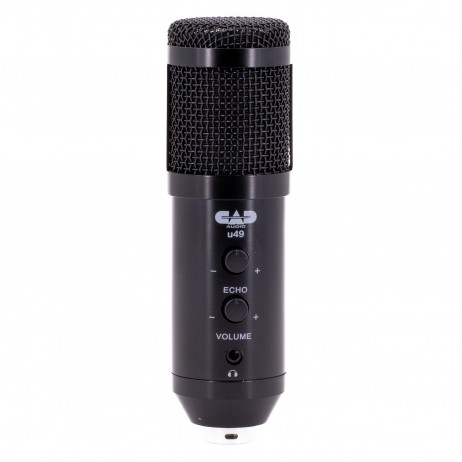 CAD Audio u49 USB Side Address Studio Microphone with Headphone Monitor and Echo Signal Processing